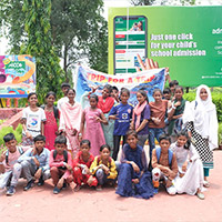 Group of children posing at Nicco Amusement Water Park