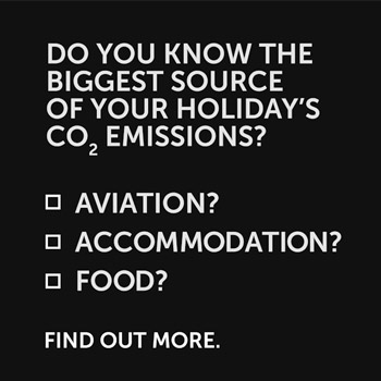 CO2 emission tick boxes for aviation, accommodation and food