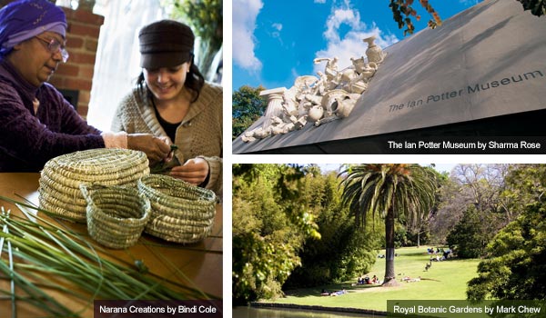 Narana Creations, Ian Potter Museum and Royal Botanic Gardens, Victoria. Photos from Victoria Tourist Board