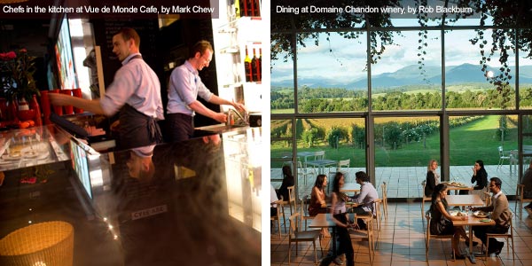 Vue de Monde Café and Domaine Chandon, Victoria. Photos from Victoria Tourist Board