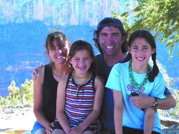 Family camping holiday in America